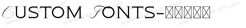 Custom Fonts字体转换
